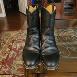Black Kipskin Justin Boots